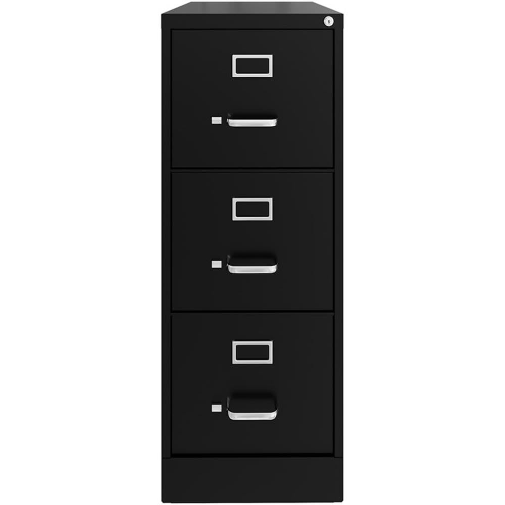 3 Drawer Black Metal Filing Cabinet K27368