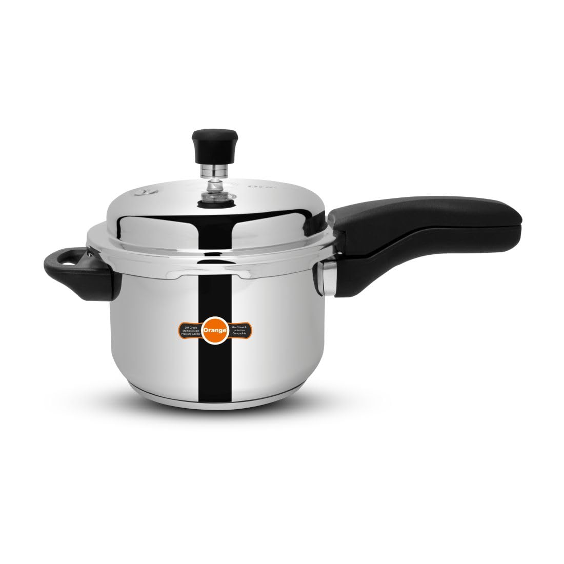 Orange Triply Stainless Steel Pressure Cooker 3L S2967