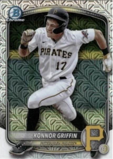 2025 Bowman Chrome Prospects Konnor Griffin Mega Box Mojo Refractor Rookie Baseball Trading RC Card #BCP-86 C12810