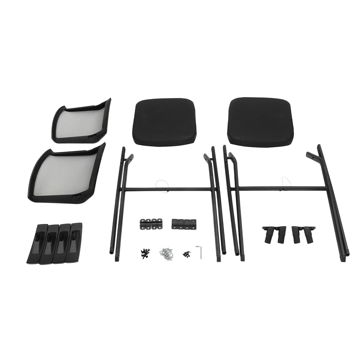 Grey Mesh Back Stacking Arm Chairs X90232