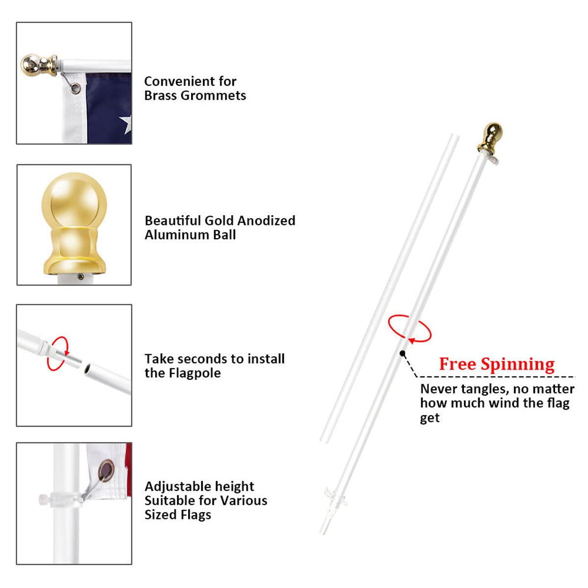 Flag Pole and Bracket Kit R808