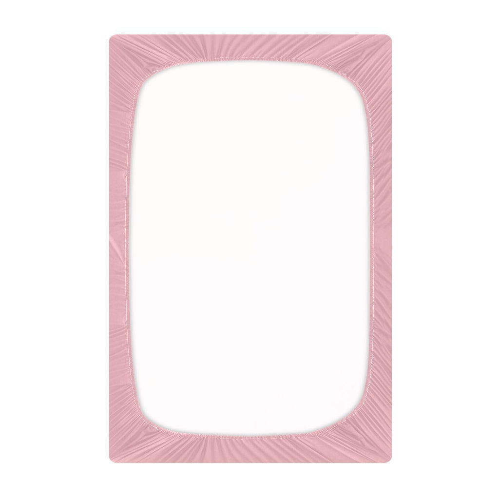 Pink Fitted Crib Sheet Microfiber F5045