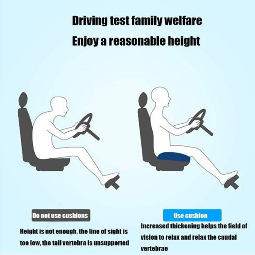 Black Breathable Mesh Car Booster Seat Cushion C412474