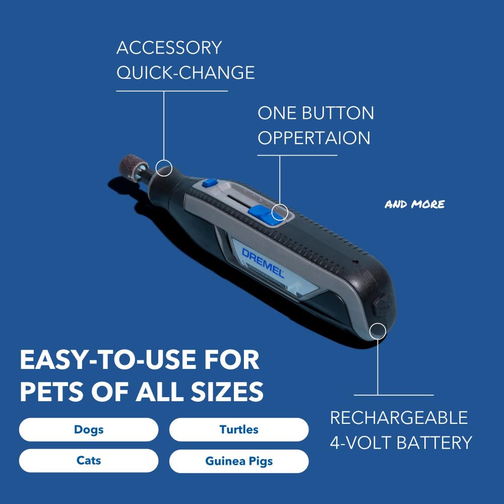 Dog Nail Grinder and Trimmer, Pet Grooming Kit I97418