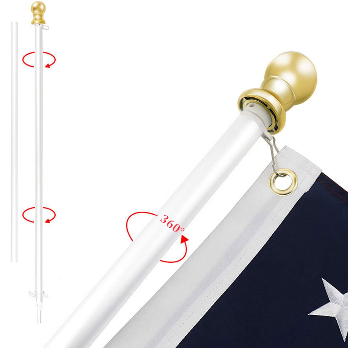 Flag Pole and Bracket Kit R808