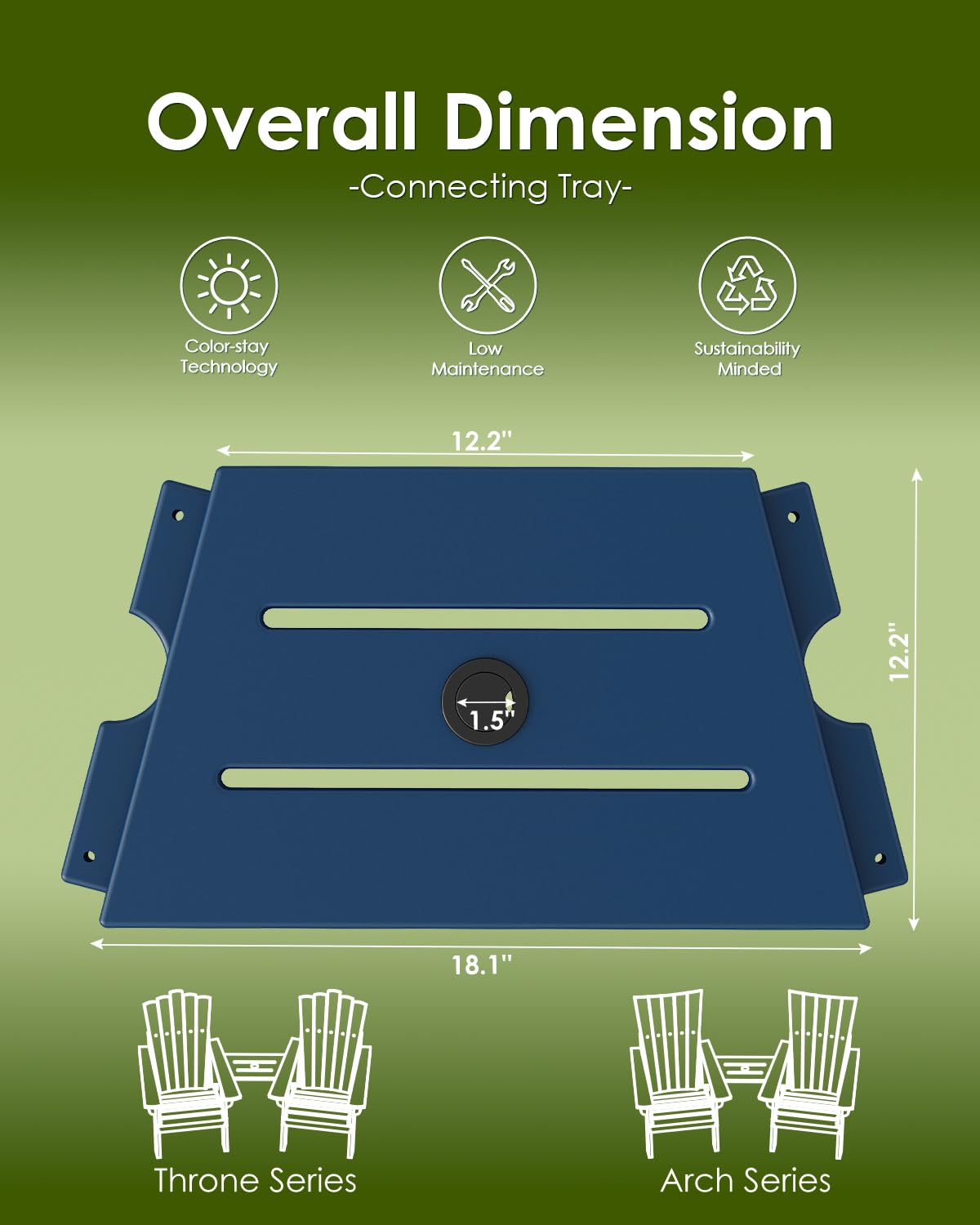 HDPE Plastic Table with Umbrella Hole X330338