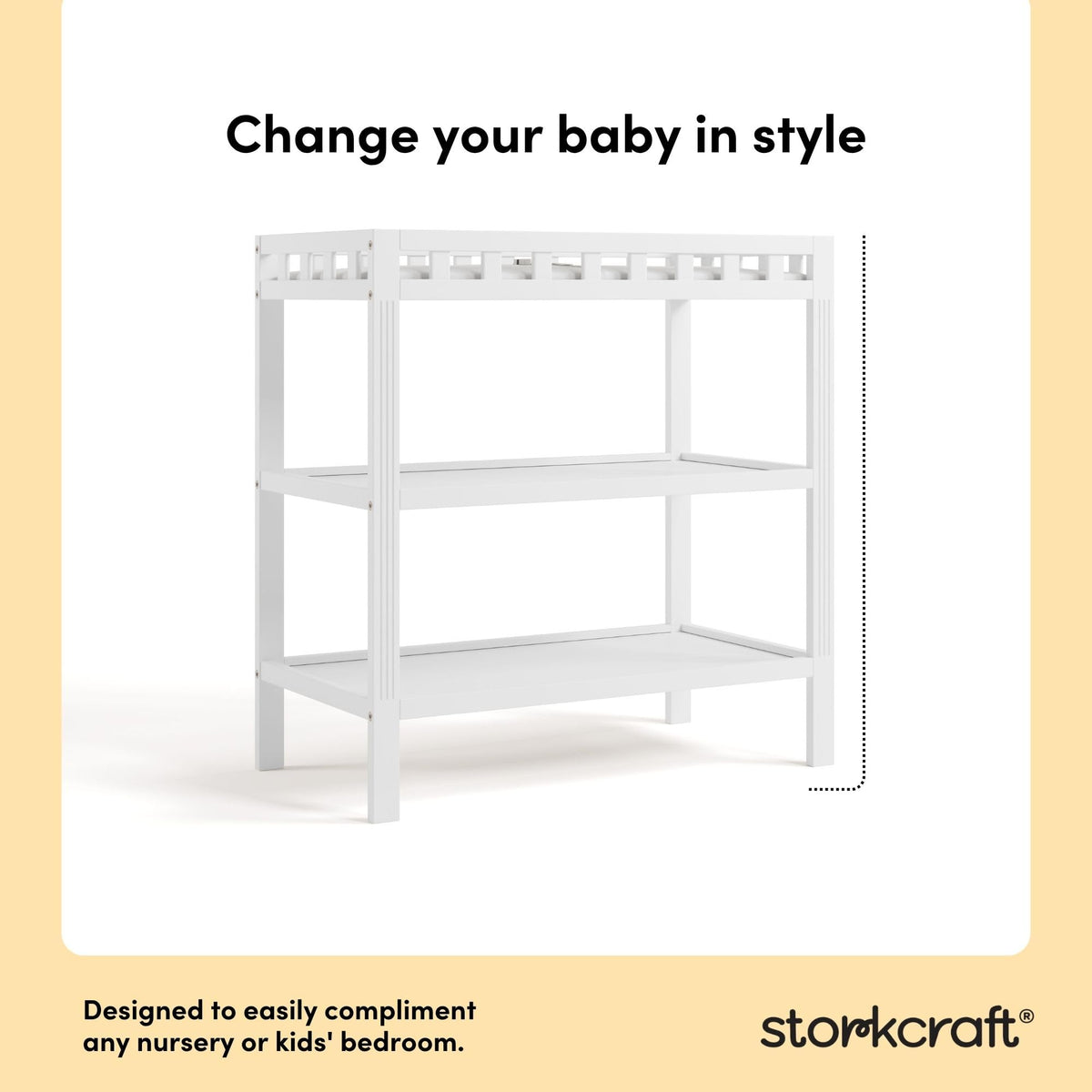 White Changing Table X8629