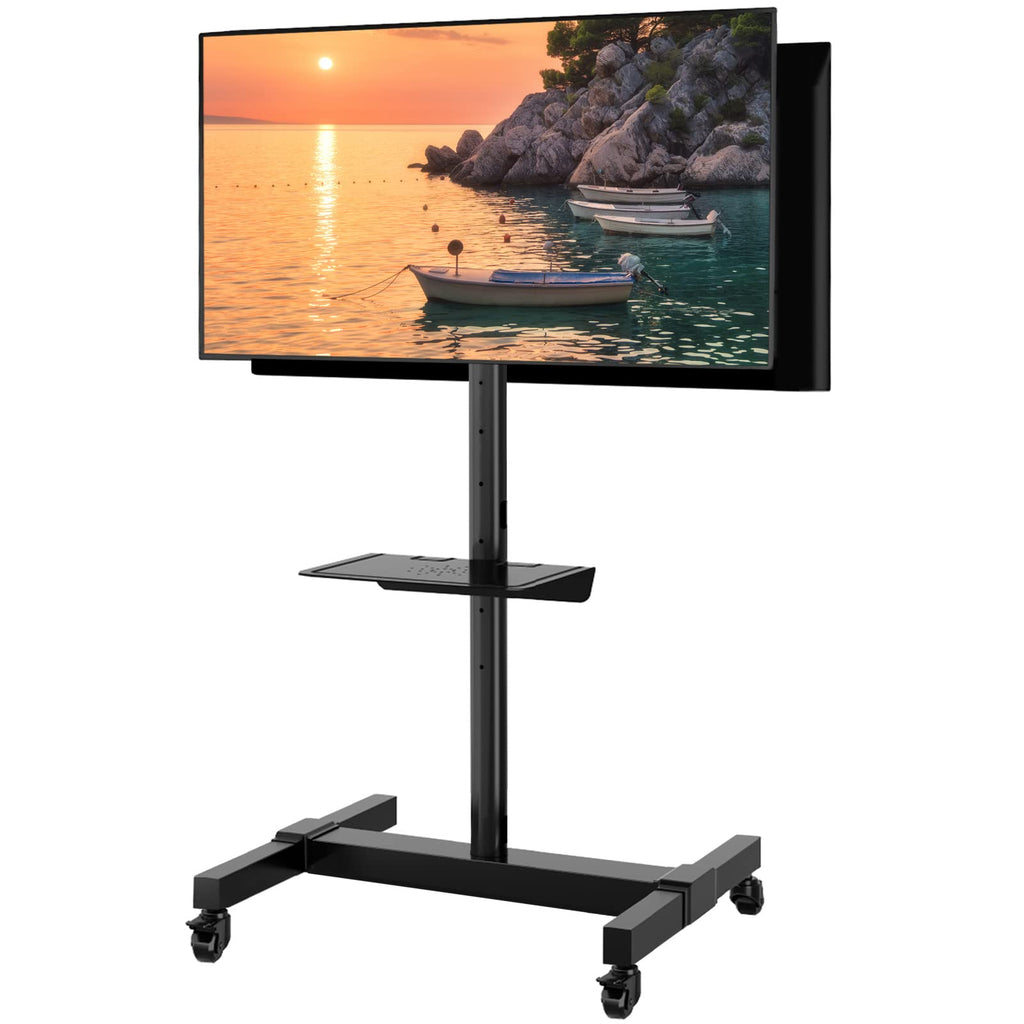 Mobile Dual TV Stand for Two 32-65 Inch Flat Panel Curved TV U89227