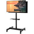 Mobile Dual TV Stand for Two 32-65 Inch Flat Panel Curved TV U89227