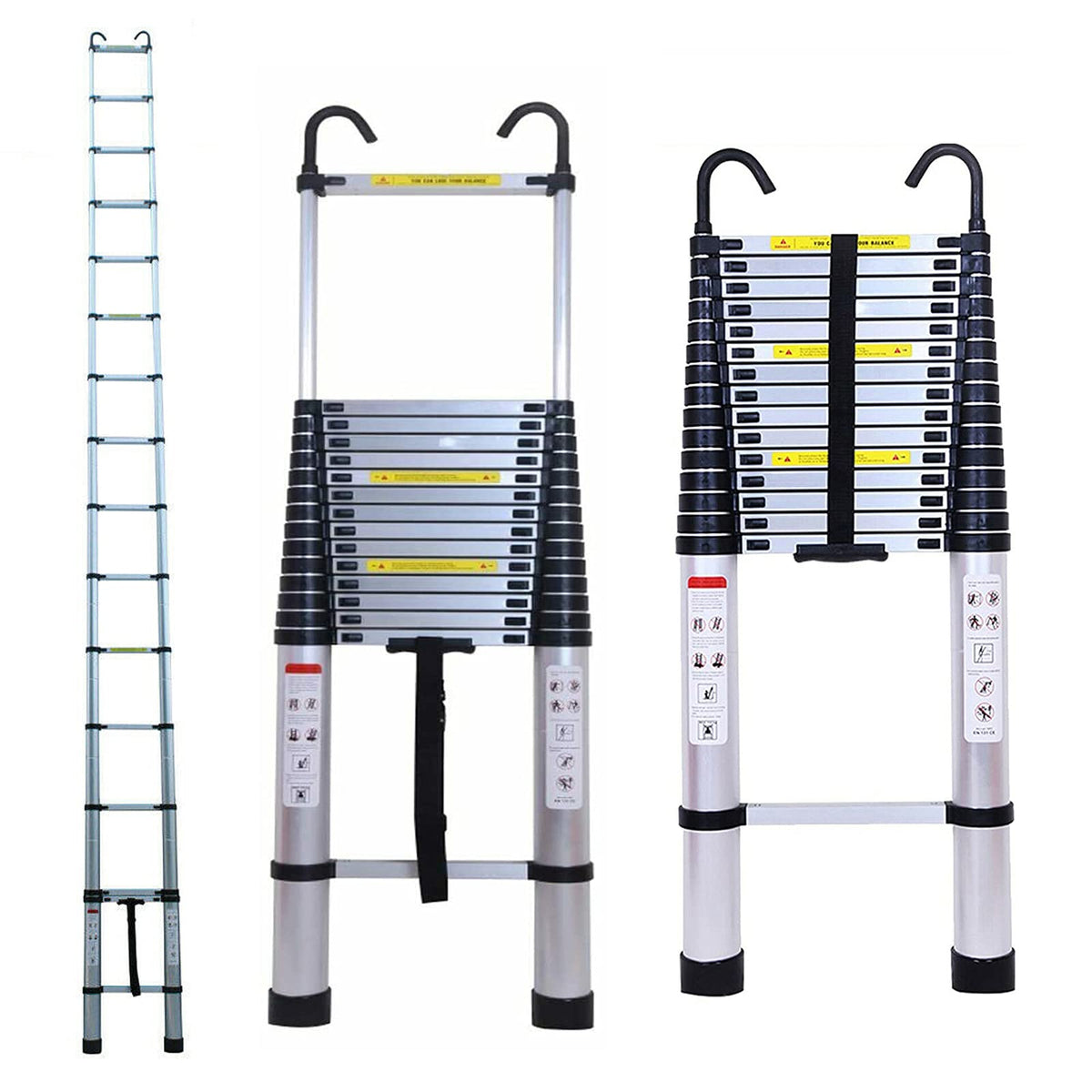 Telescoping Aluminum Ladder 330 Lb Capacity G34551