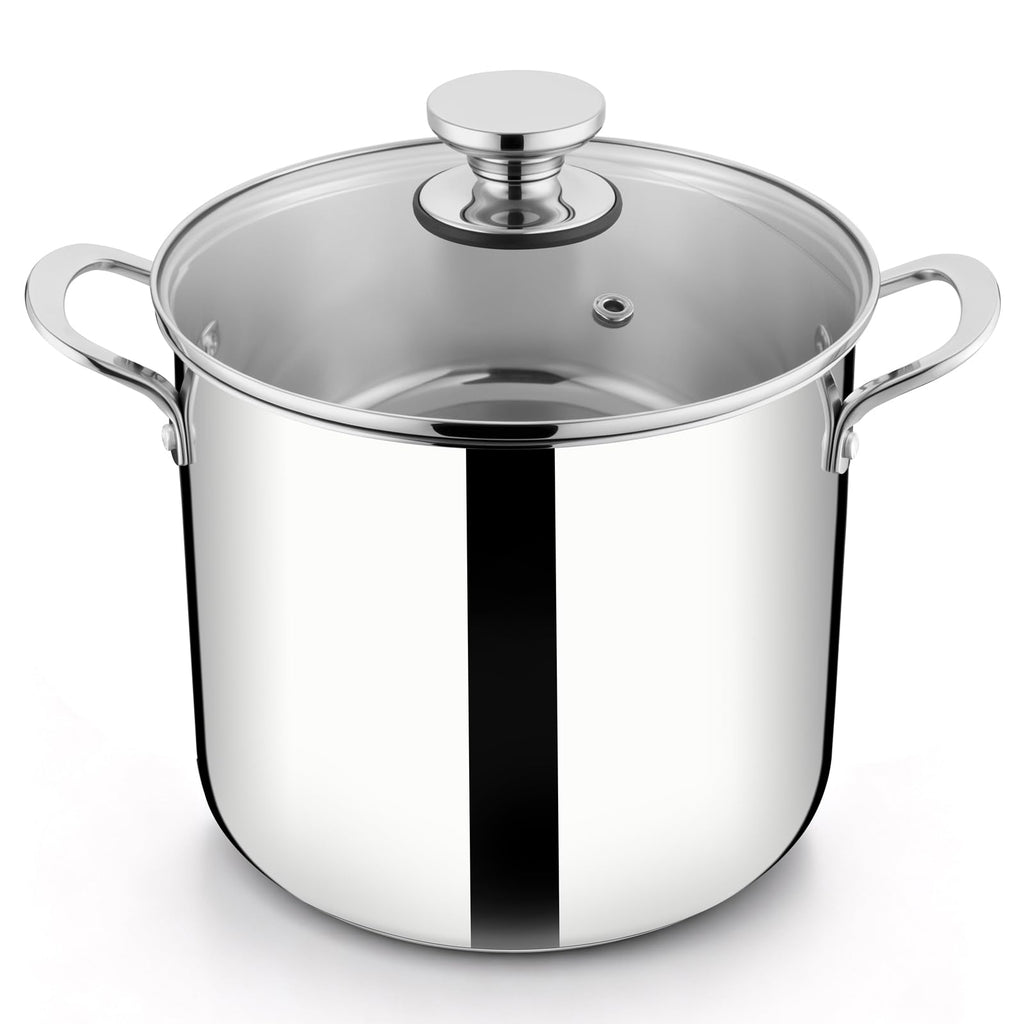 8QT Stainless Steel Stock Pot with Lid S7769