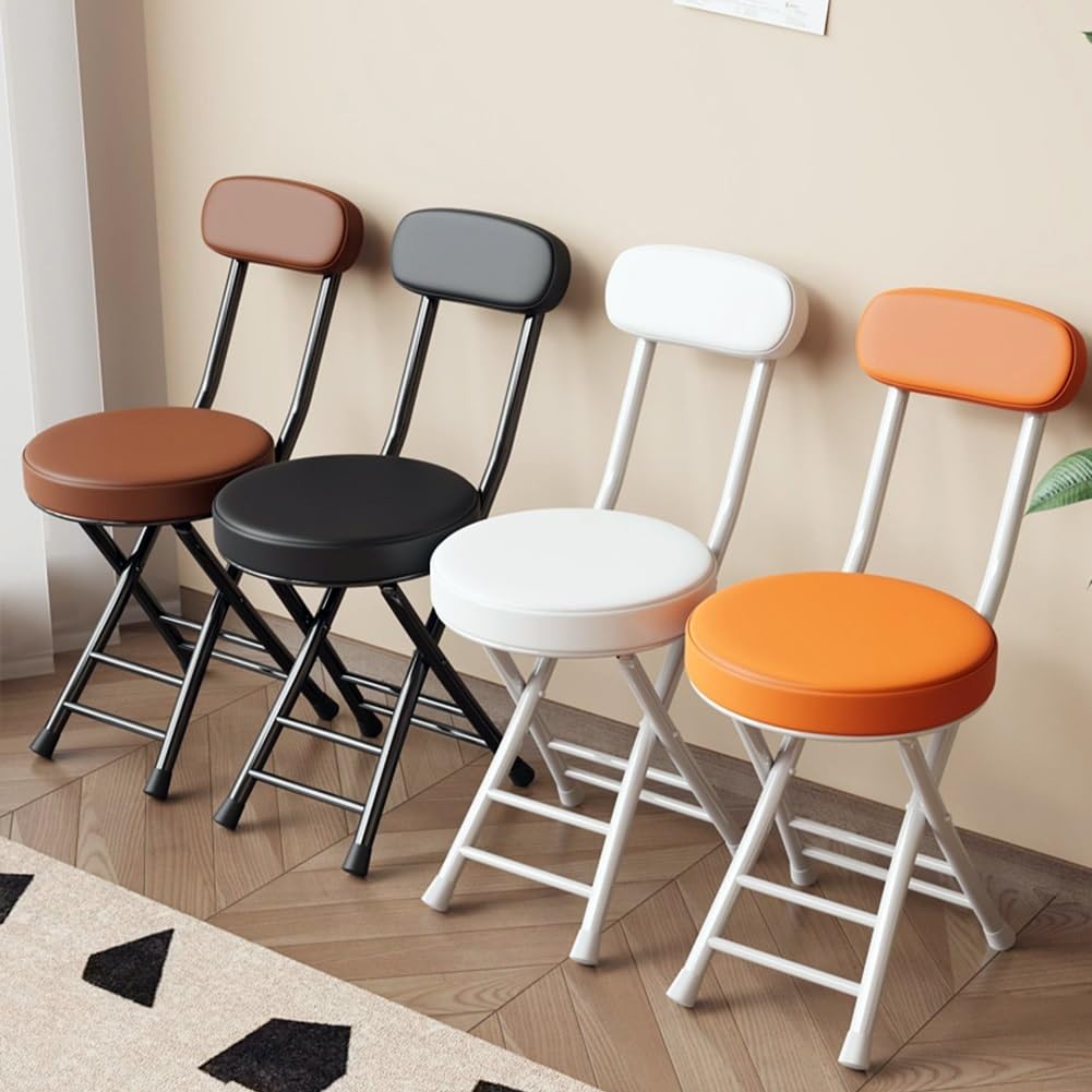 18 Inch Portable Folding Bar Stool with Backrest and Padded N717