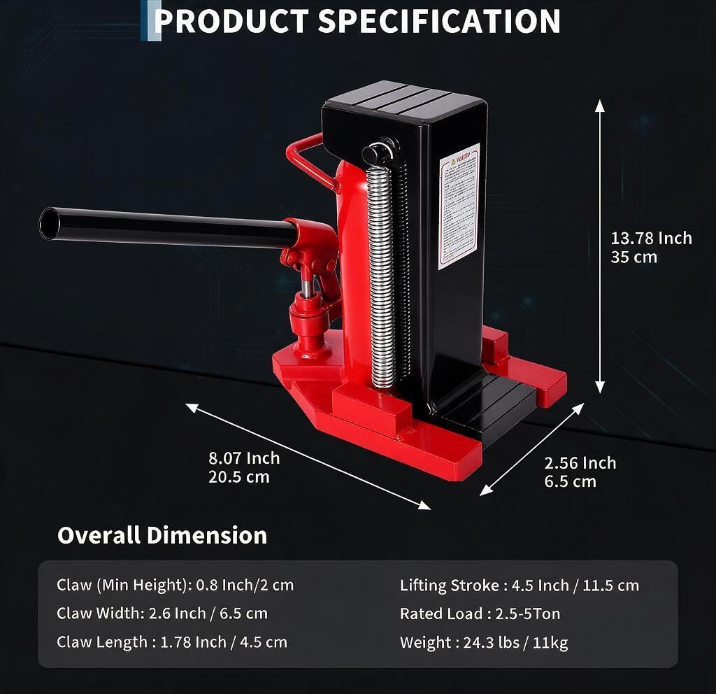2.5 Ton Toe 5 Ton Top Air Hydraulic Floor Jack L656946