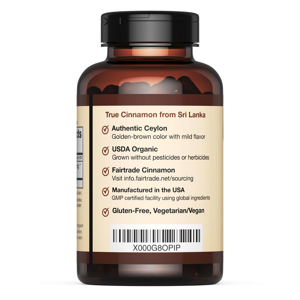 Organic Ceylon Cinnamon Capsules, 90 Count H6583