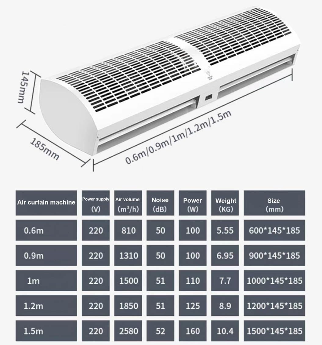Over Door Air Curtain Fan with Adjustable Wind Speed K940006