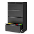 4 Drawer Black Metal File Cabinet with Lock X26168