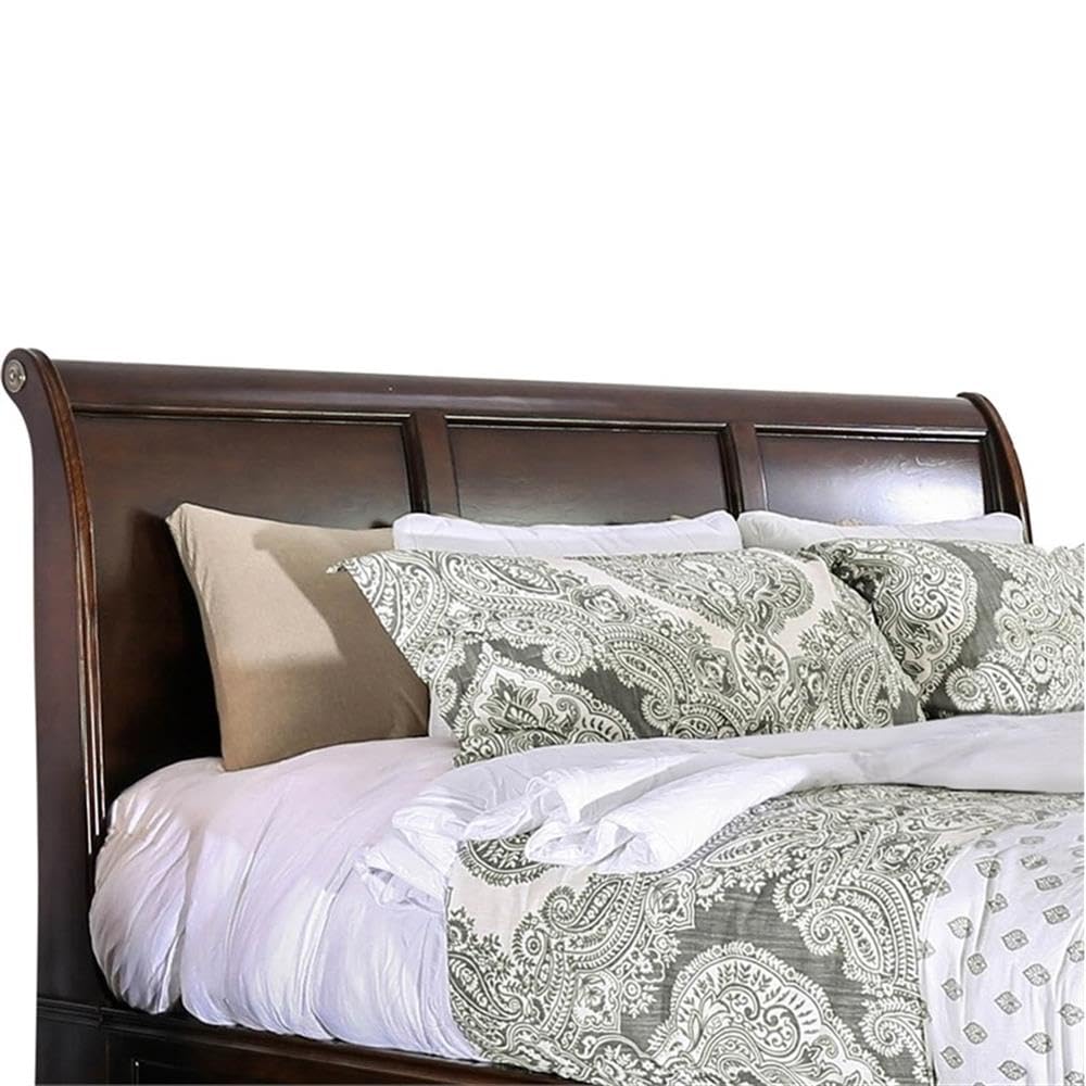 Brown Cherry California King Storage Bed L48514