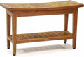 30" Teak Shower Bench with Shelf M9445