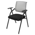 Grey Mesh Back Stacking Arm Chairs X90232