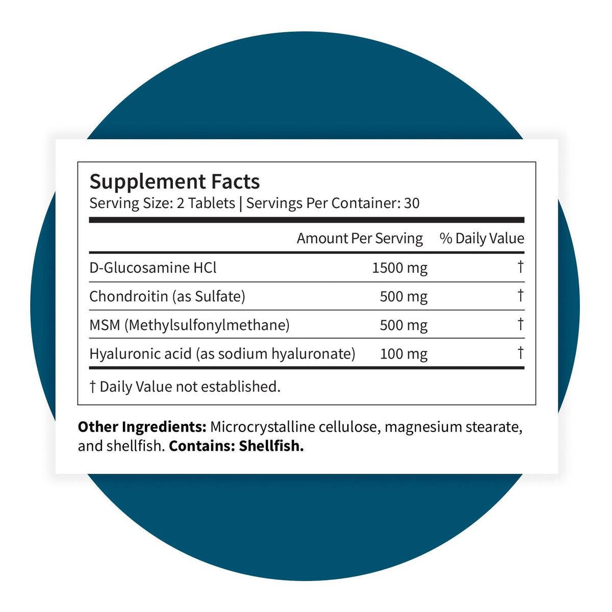 Glucosamine Chondroitin Complex 60 Tablets W91219