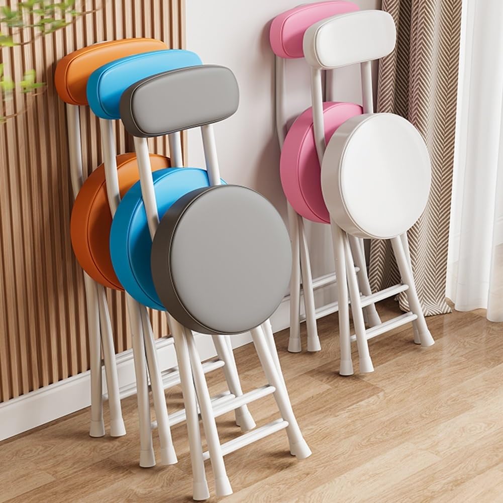 18 Inch Portable Folding Bar Stool with Backrest and Padded N717