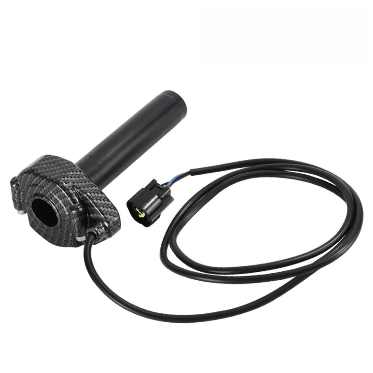Electric Dirt Bike Twist Throttle Metal Housing Ribbed Grip 3 Pin Sealed Connector T2946