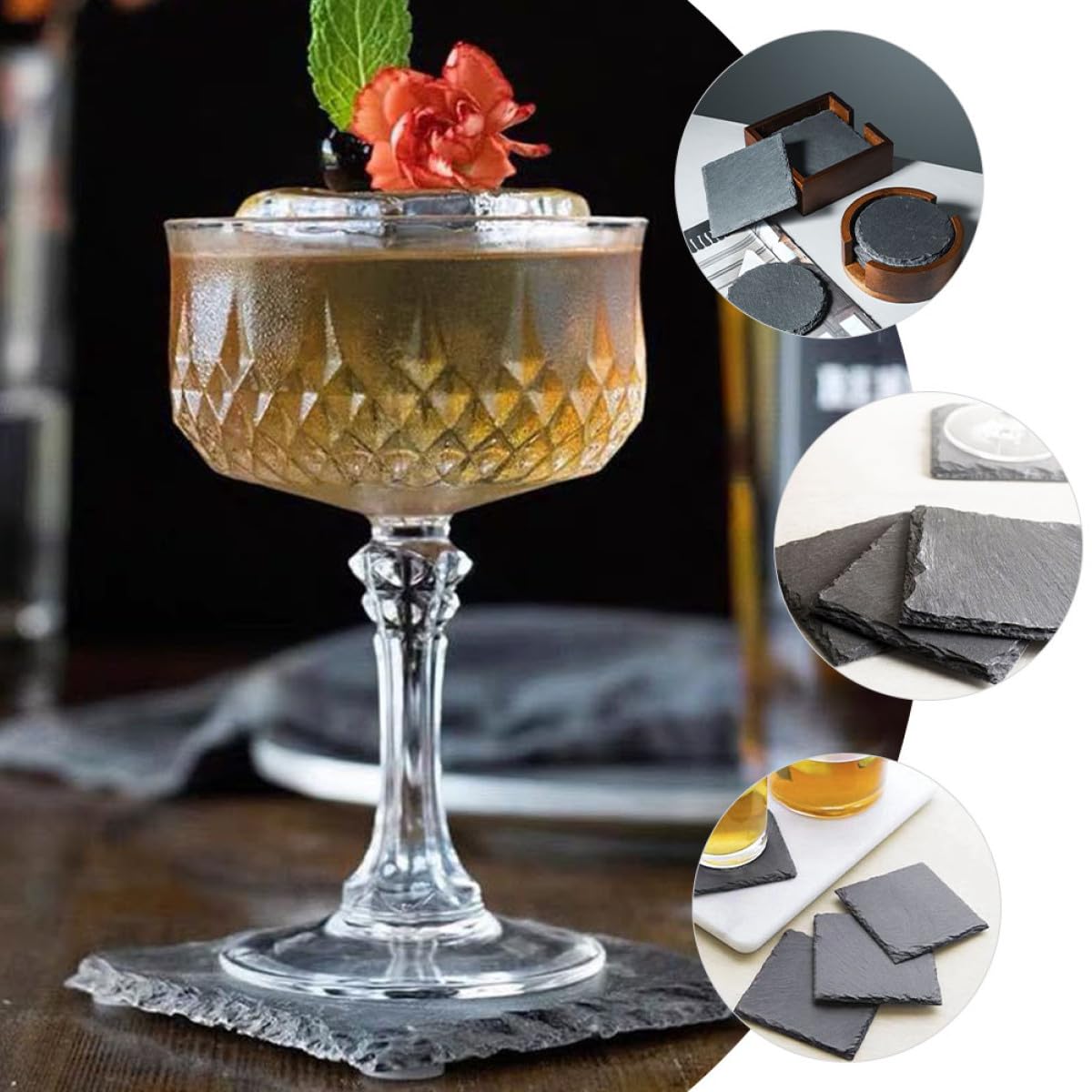 Natural Rock Coaster Set Y23466