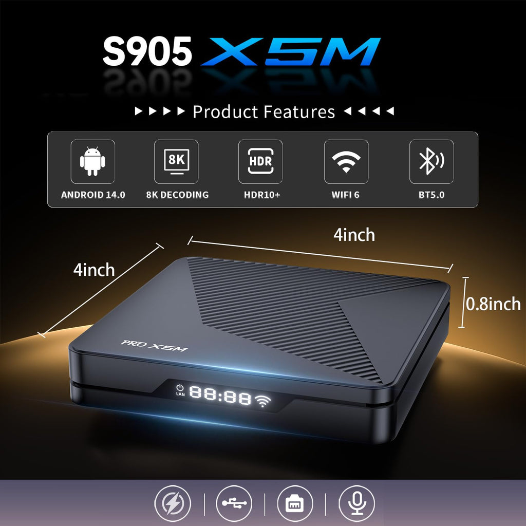 Android 14.0 TV Box 2GB RAM 16GB ROM 4K HDR10+ O338