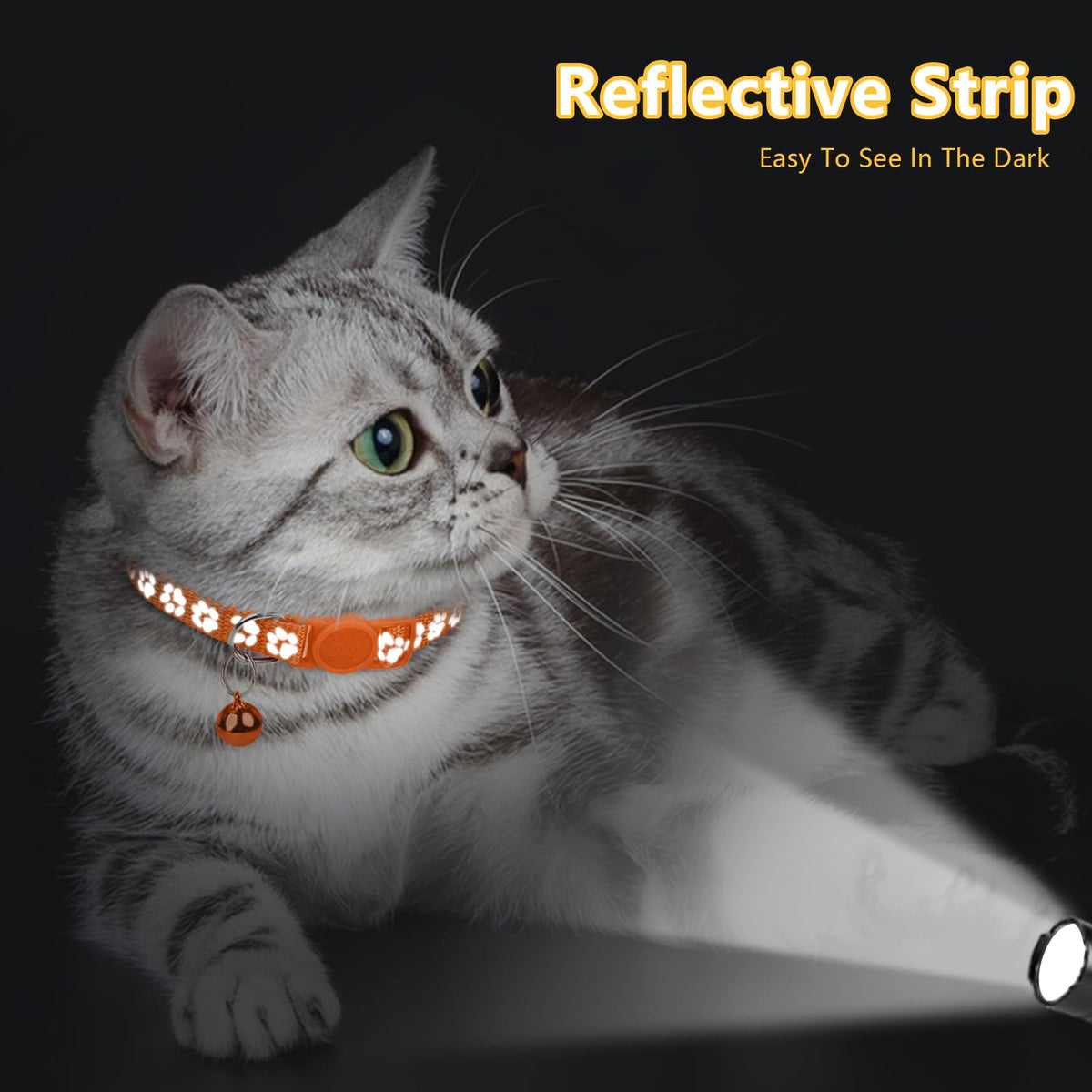 2 Pack Reflective Breakaway Cat Collar with Bell S678