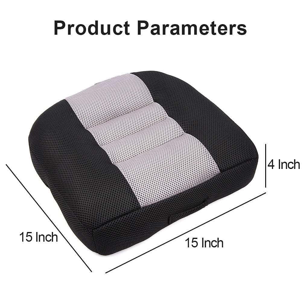Black Breathable Mesh Car Booster Seat Cushion C412474