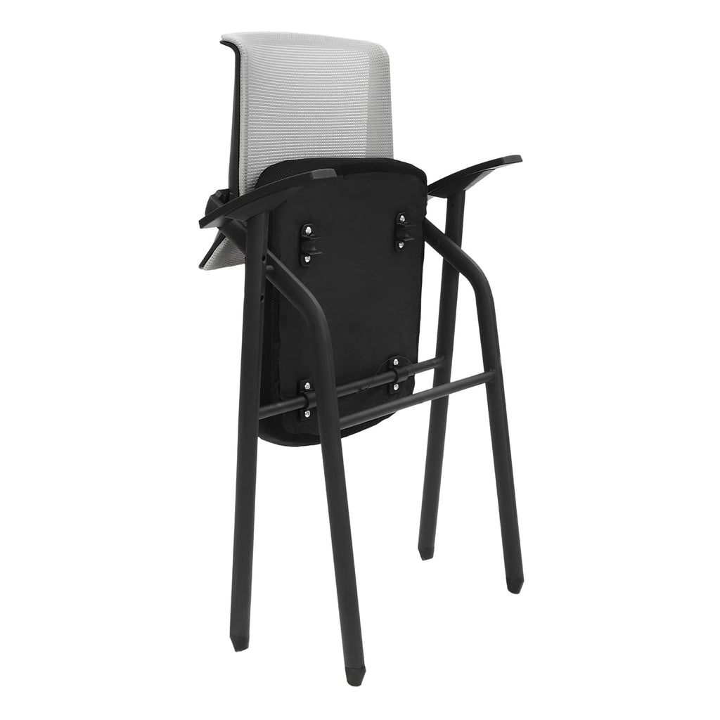 Grey Mesh Back Stacking Arm Chairs X90232