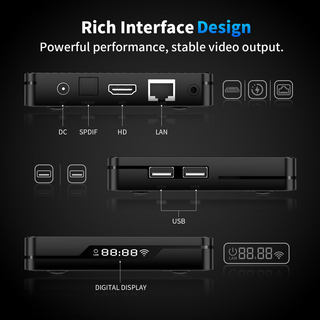 Android 14.0 TV Box 2GB RAM 16GB ROM 4K HDR10+ O338