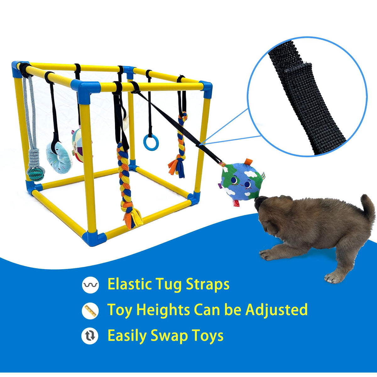 Puppy Play Gym with 8 Hanging Toys A357