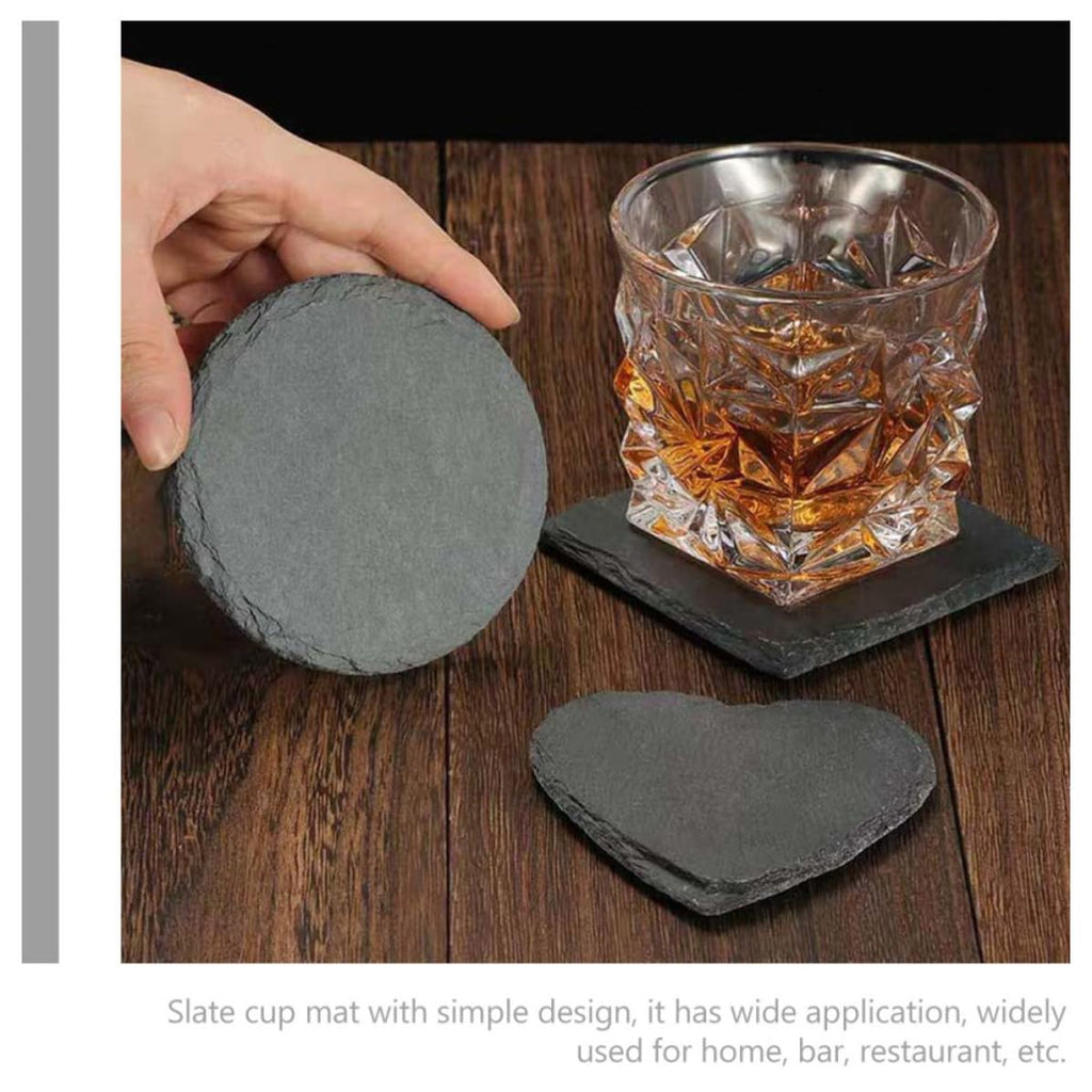 Black Natural Stone Coasters V690758