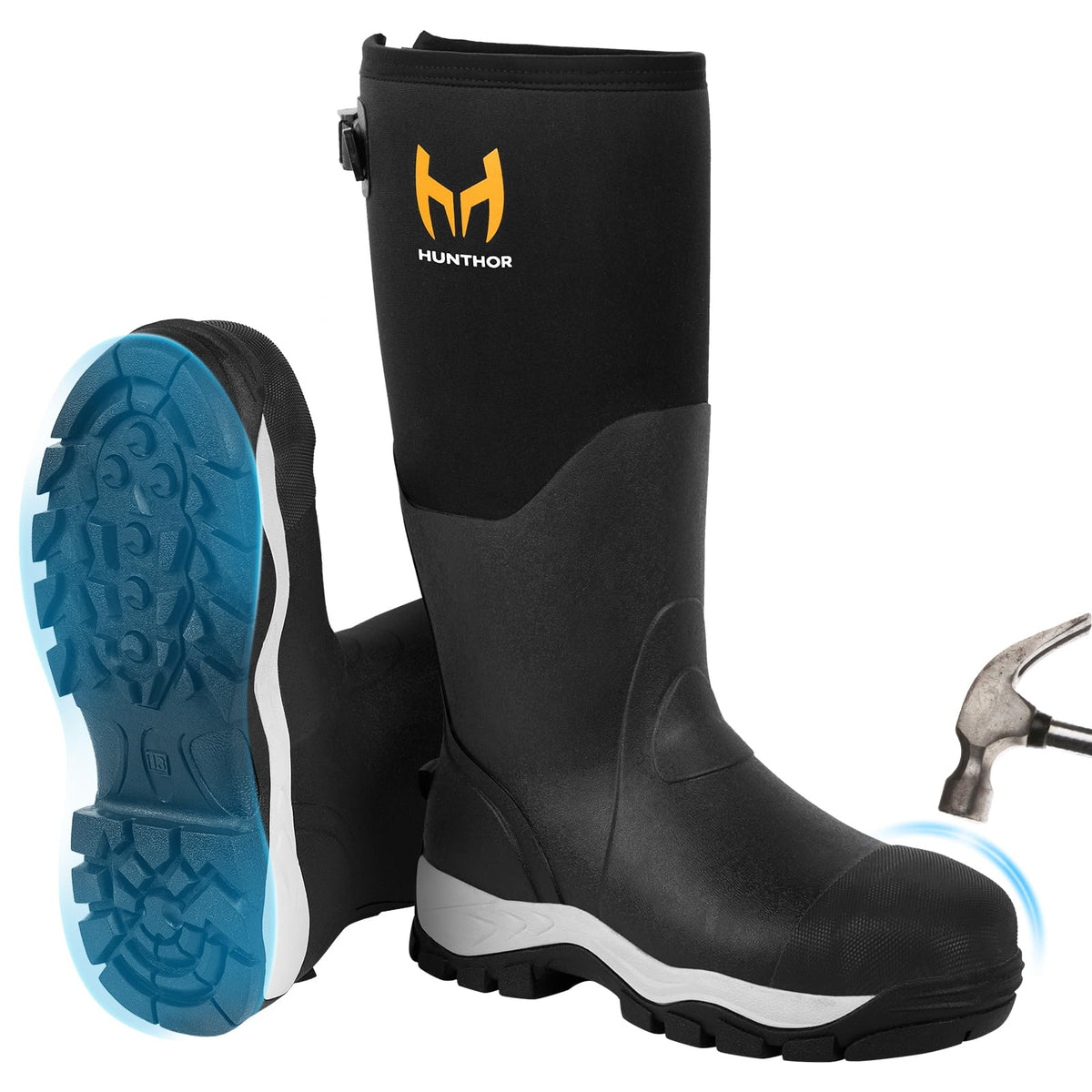 Steel Toe Waterproof Rubber Work Boots W914