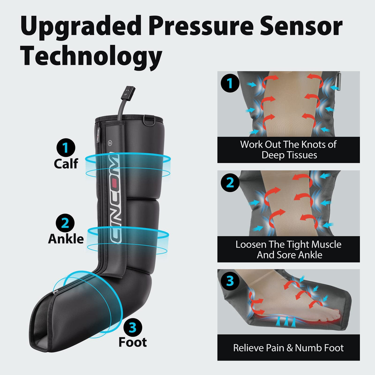 Air Compression Leg and Foot Massager Boots I7138