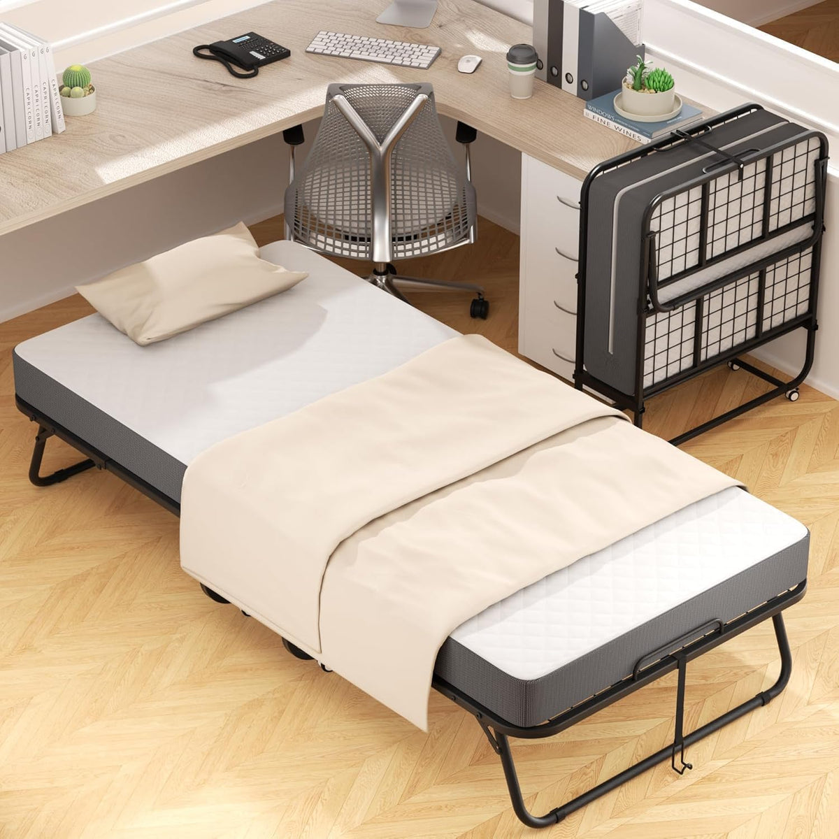 75” x 38” Folding Bed with 5" Memory Foam Mattress M89661