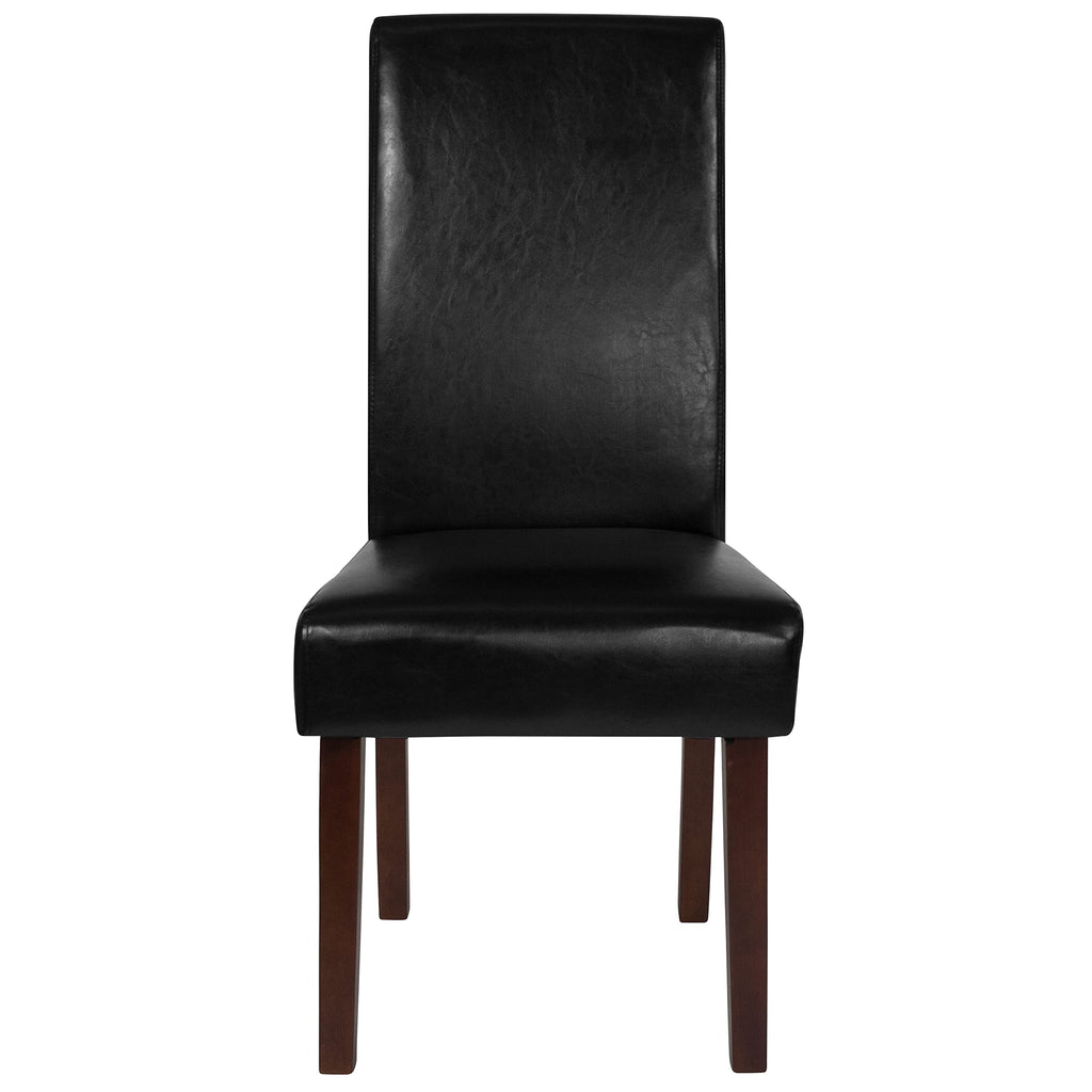 Black Faux Leather Parsons Chair M14192