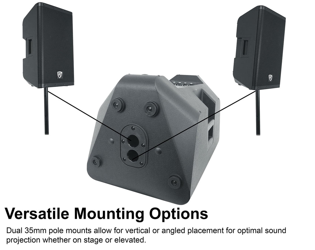 12" Active Powered Speaker with 2-Channel Mixer, 2-Pack H8185
