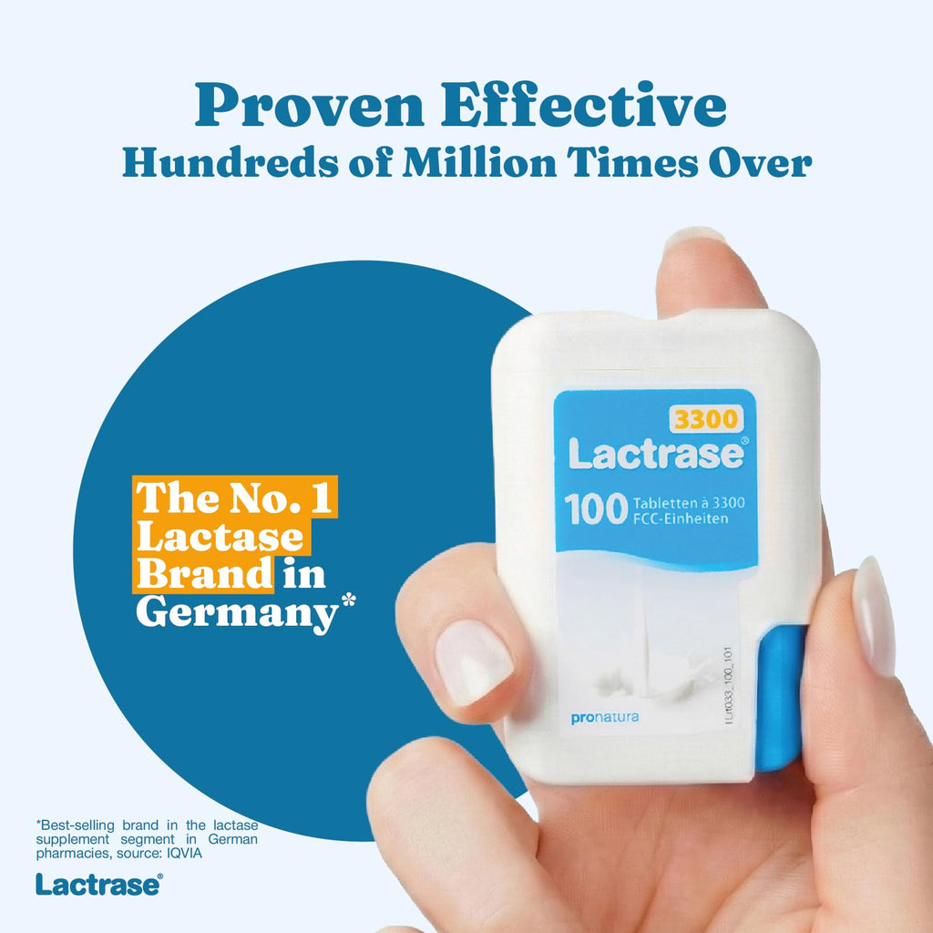 Lactrase Tablet Dispenser 3,300 FCC Lactase Units 100 Pills T2434