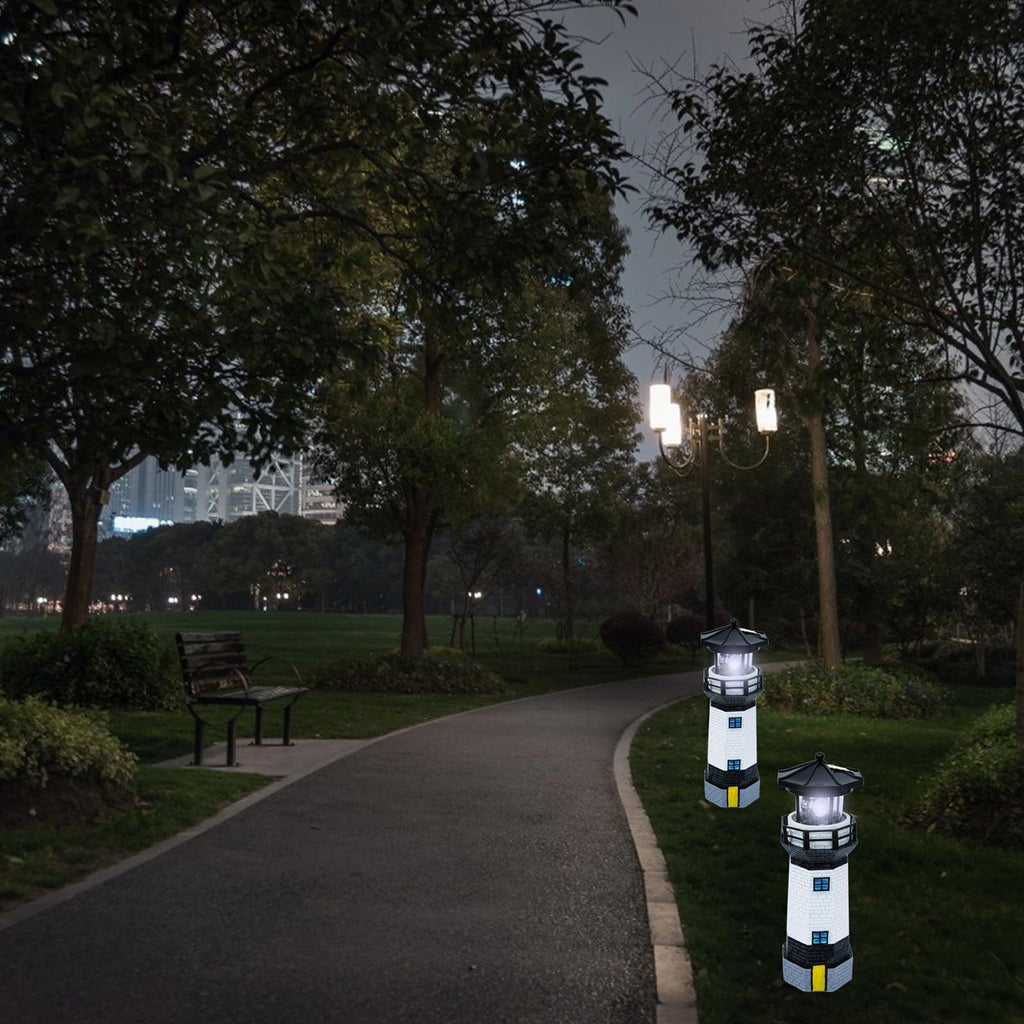 Solar Powered Lighthouse Resin LED Light G55560