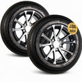 2 Pack Trailer Tire Rim Assembly Black C18235
