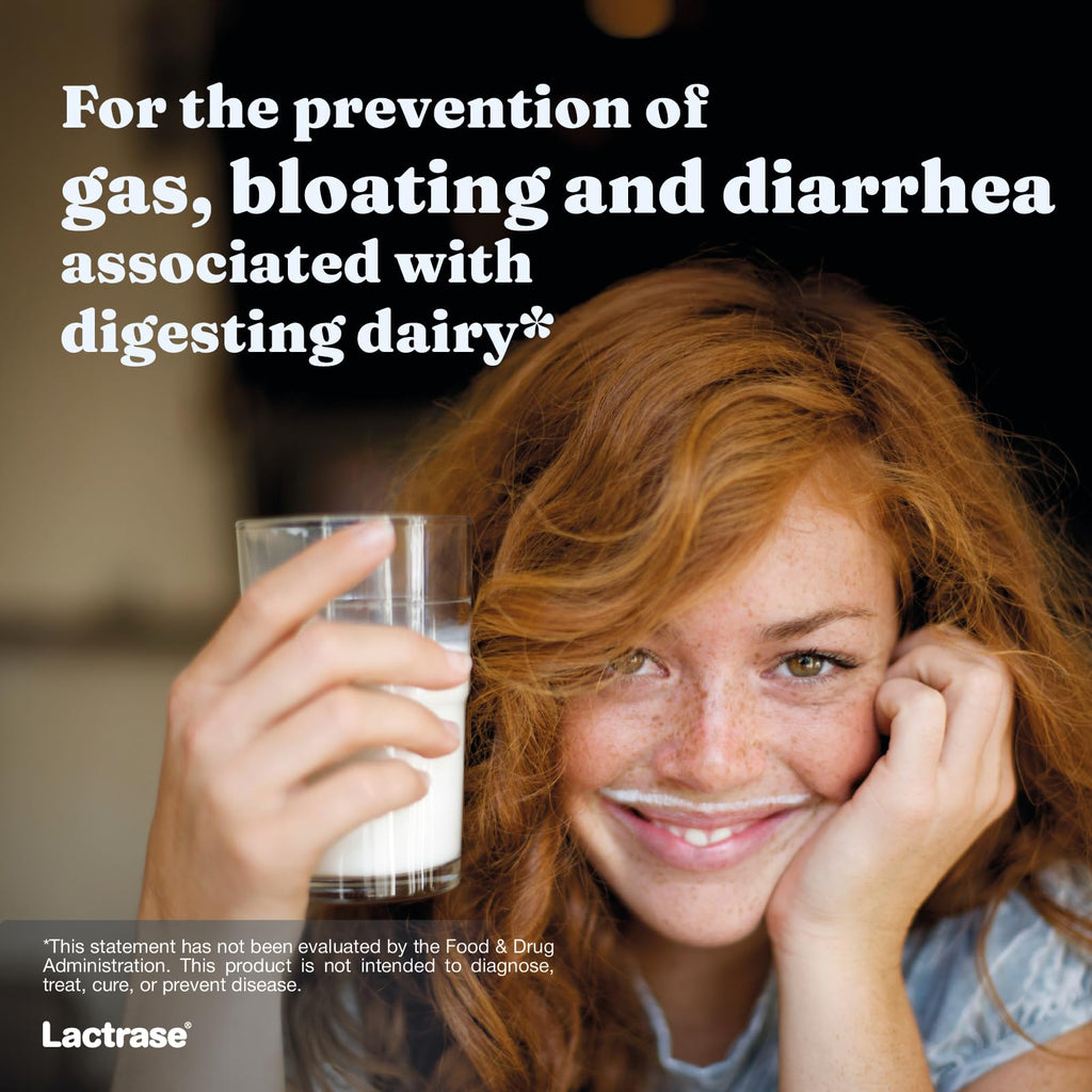 Lactrase Tablet Dispenser 3,300 FCC Lactase Units 100 Pills T2434