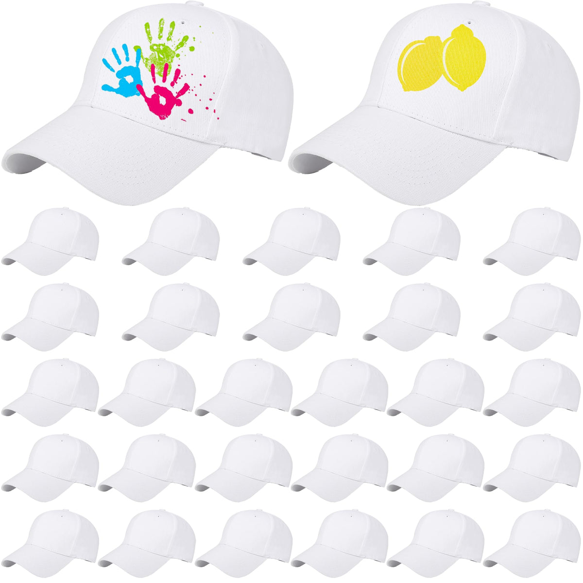 Cotton White Baseball Cap E5889