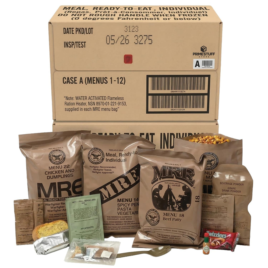 Meals Ready to Eat 12 packs with Flameless Heater Y24136