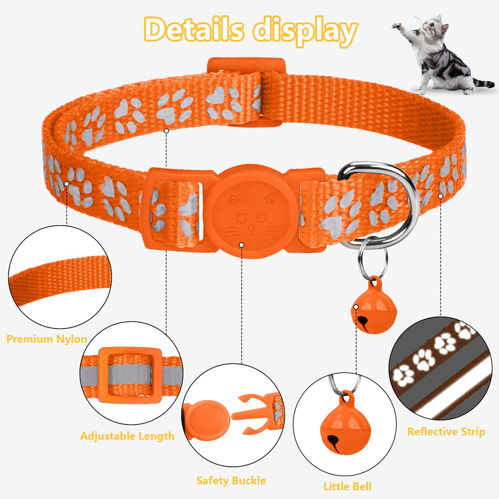 2 Pack Reflective Breakaway Cat Collar with Bell S678