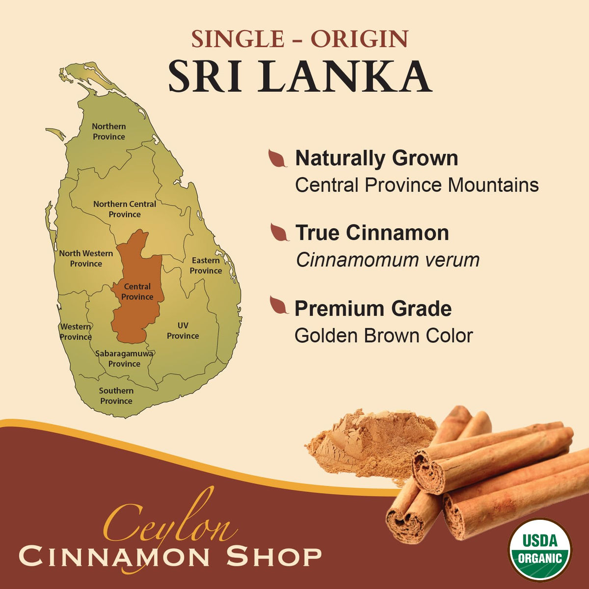 Organic Ceylon Cinnamon Capsules, 90 Count H6583