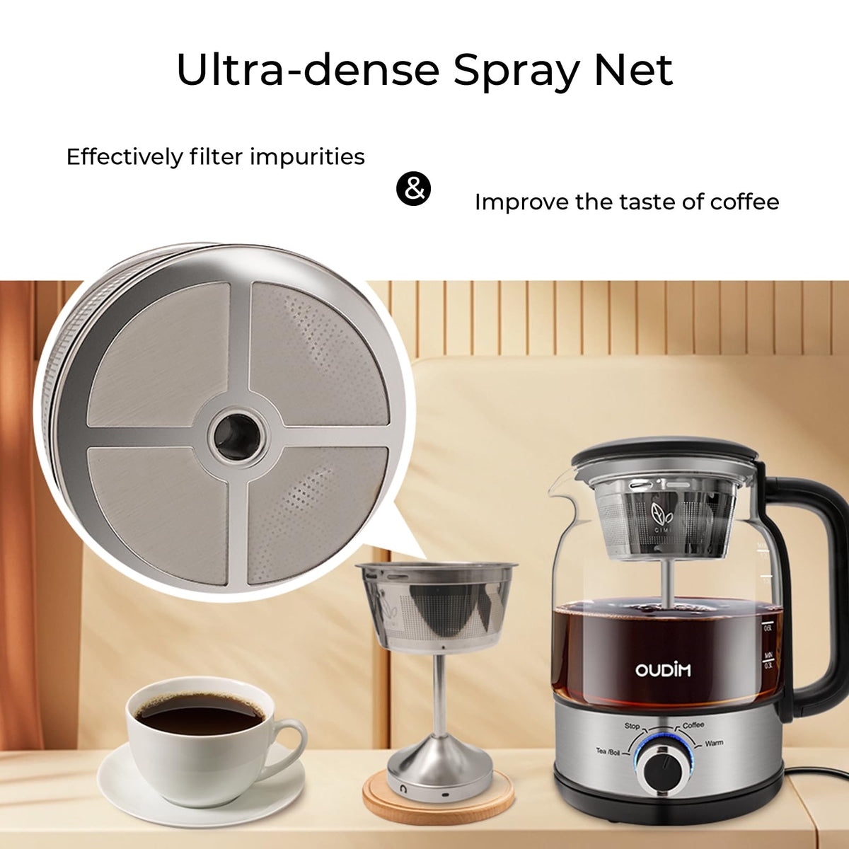 1.2L Glass Stainless Steel Drip Coffee Maker E176993