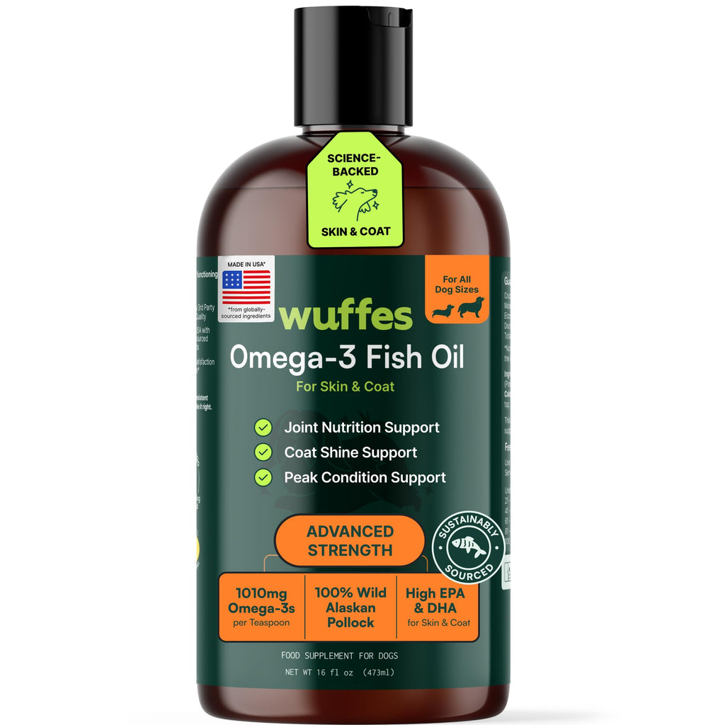 Omega-3 Fish Oil for Dogs, 16 oz Wild Alaskan Pollock Oil U573532
