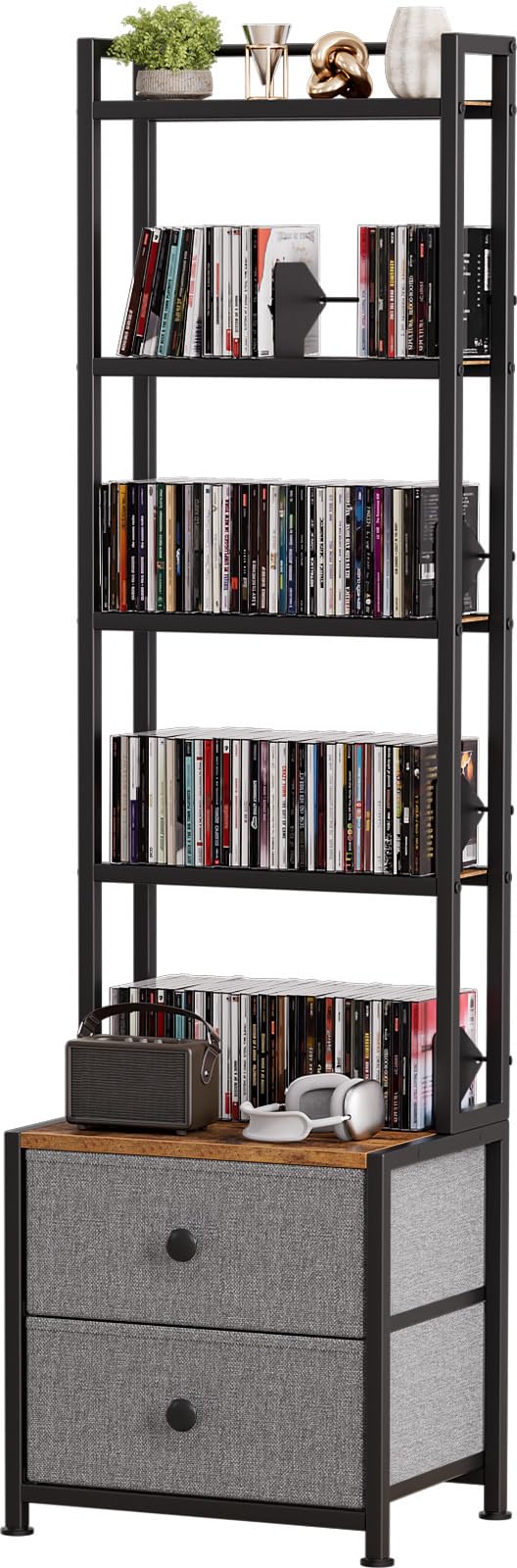 CD Storage Rack with Drawer Q572
